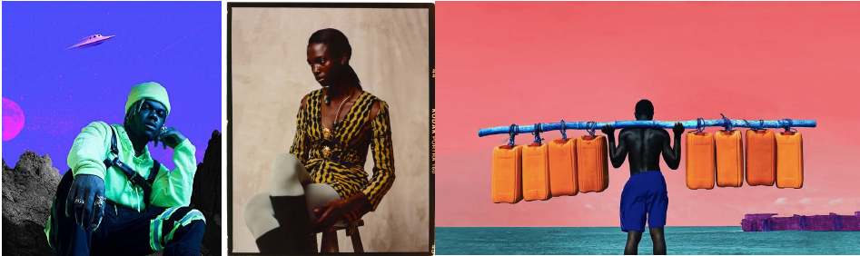 Collage of contemporary African creative imagery.